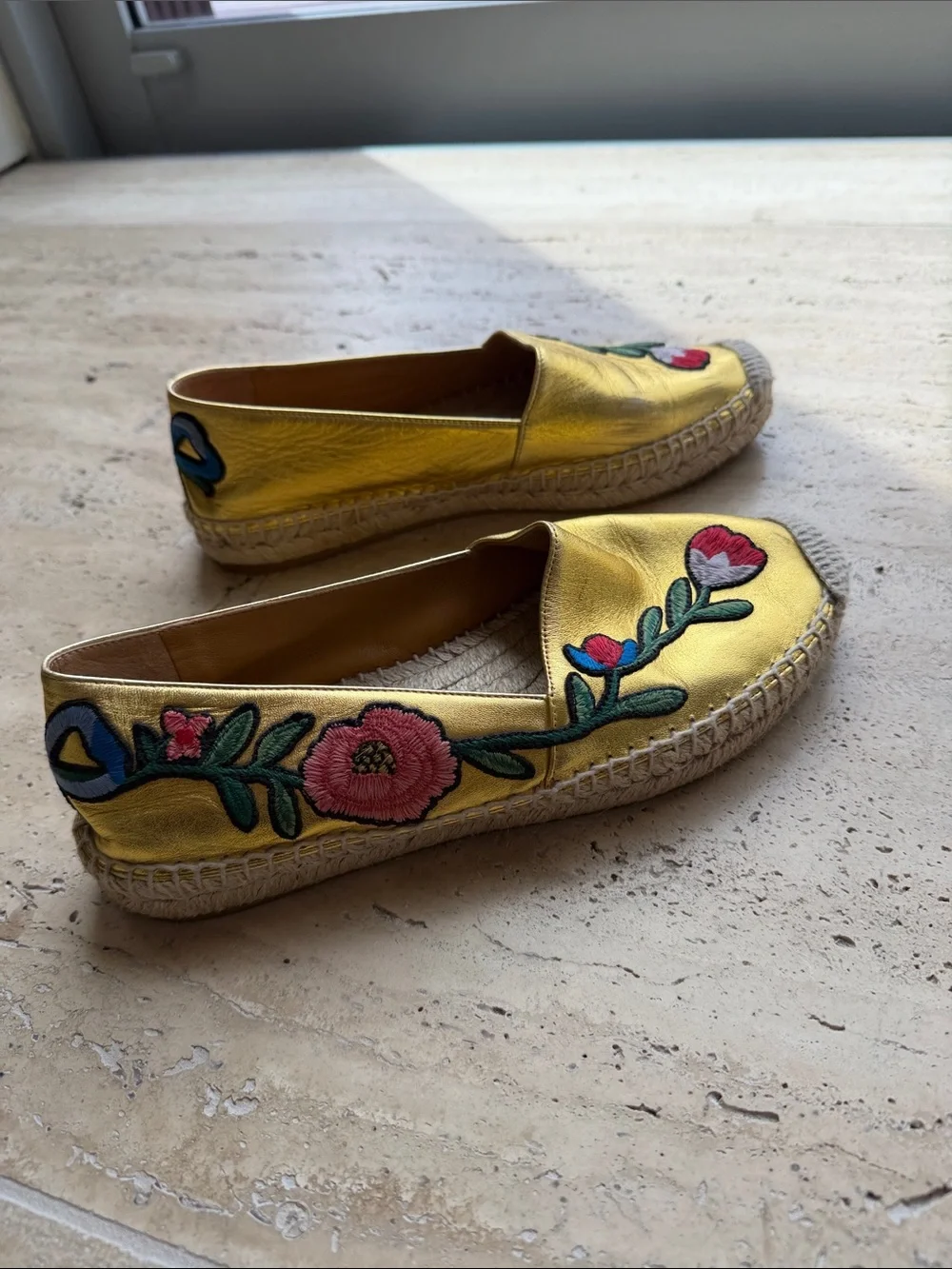 Gucci metallic espadrilles